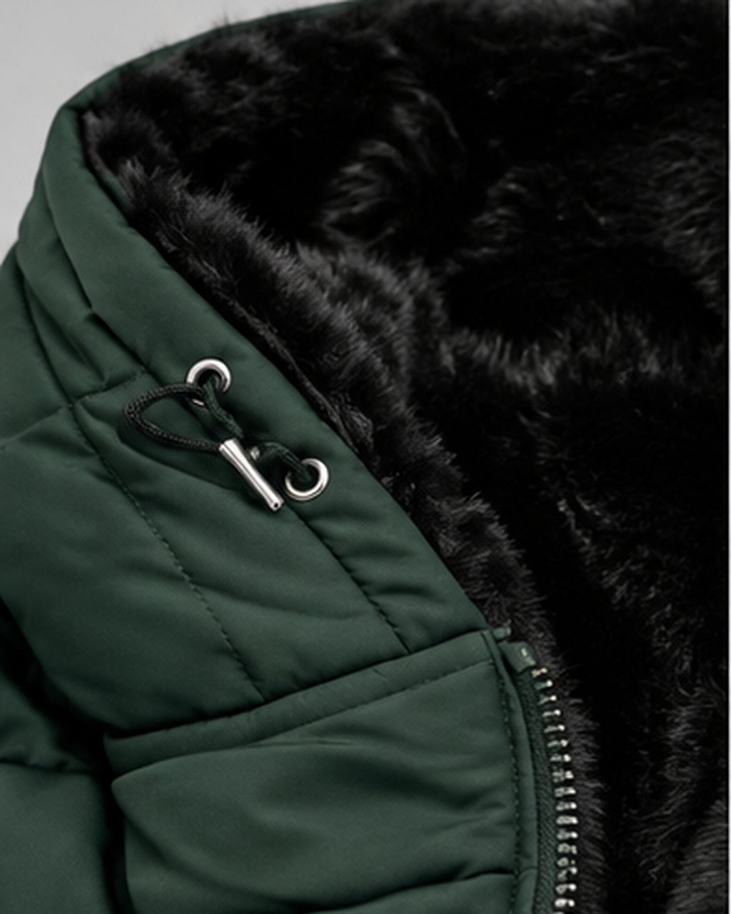 Women's Fleece Lined Hooded Puffer Coat with Mid Length