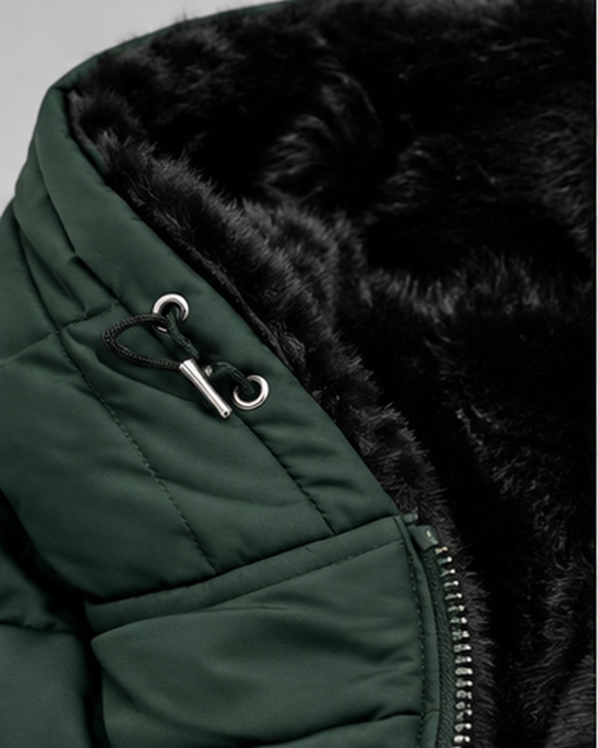 Women's Fleece Lined Hooded Puffer Coat with Mid Length