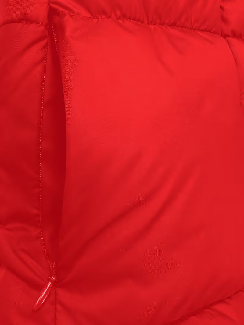 Women's Mid Length Hooded Puffer Coat with Zip Front and Pockets
