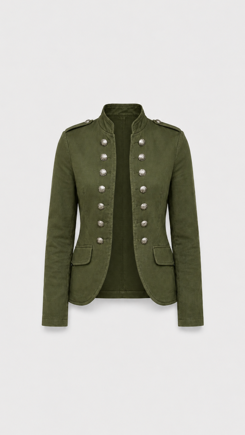 Women's Lightweight Military Button Up Utility Jacket