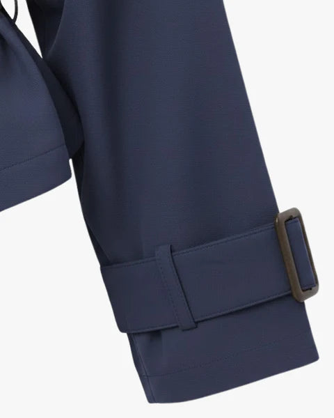 Women's Short Trench Coat | Short Belted Lightweight Windbreaker Jacket