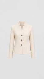 Women’s Textured Fitted Blazer Jacket With Button Front