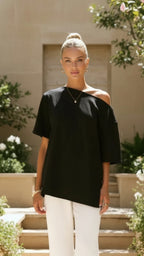 Asymmetrical Off Shoulder Summer Top