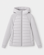 Women's Hooded Quilted Puffer Jacket with Zip Front