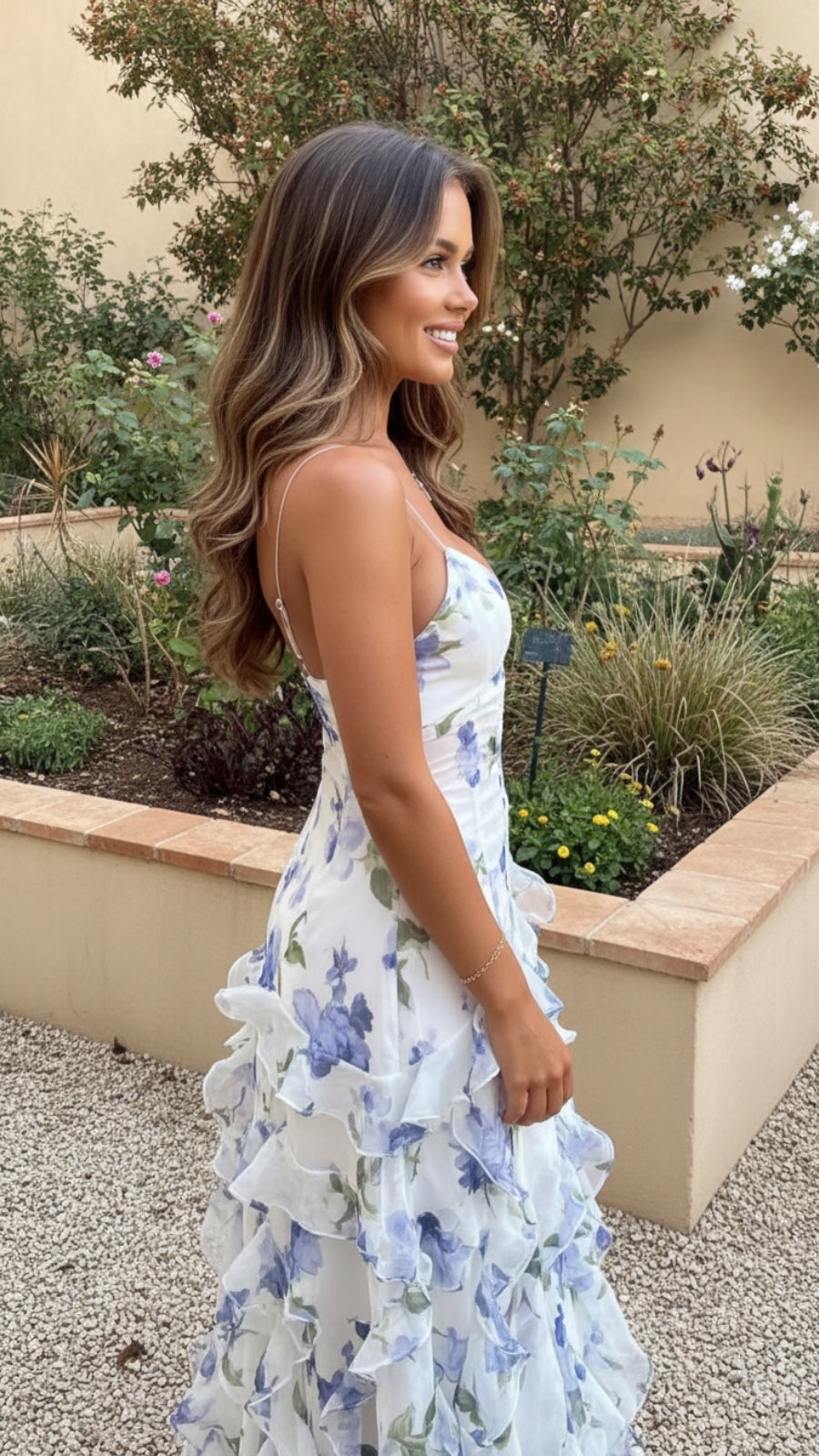 Floral Ruffle Tiered Flow Maxi Dress