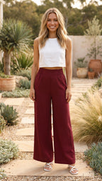 Women’s High Waist Wide Leg Flow Pants