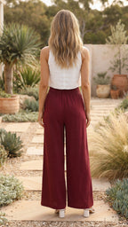 Women’s High Waist Wide Leg Flow Pants