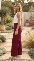 Women’s High Waist Wide Leg Flow Pants