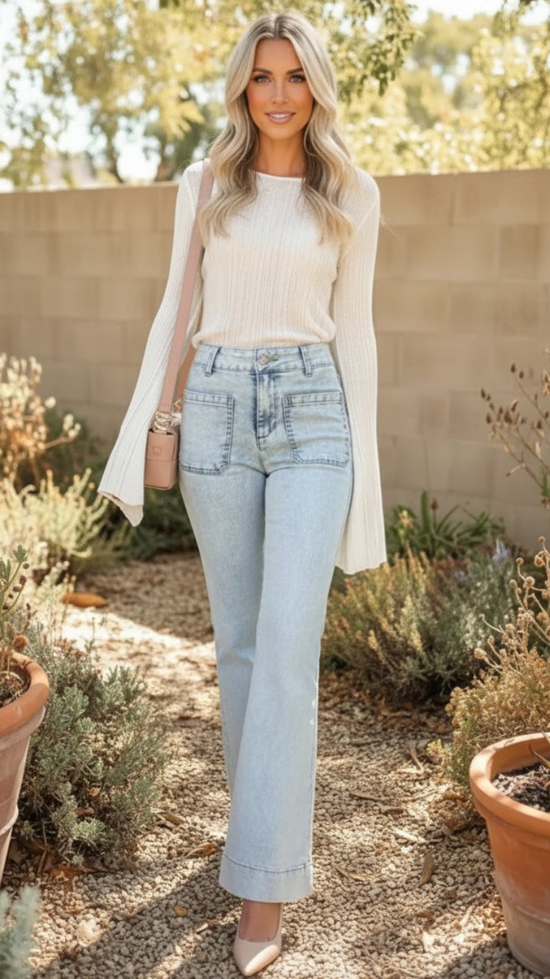 Women’s High Waist Straight Leg Jeans