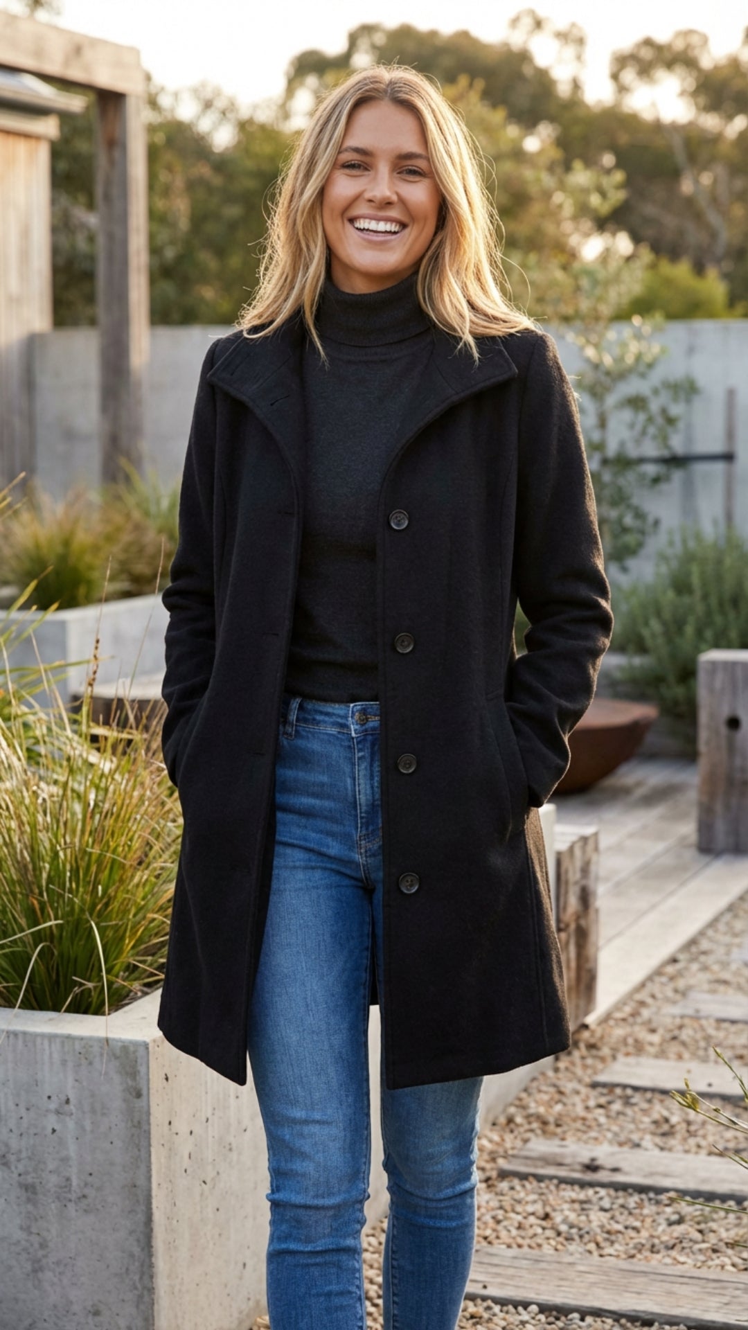 Women’s Button-Up Long Coat