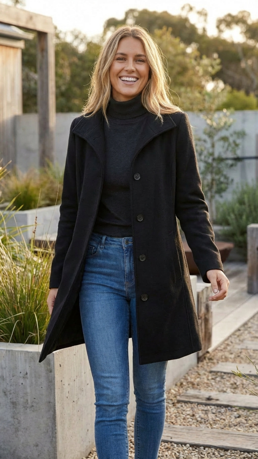 Women’s Button-Up Long Coat