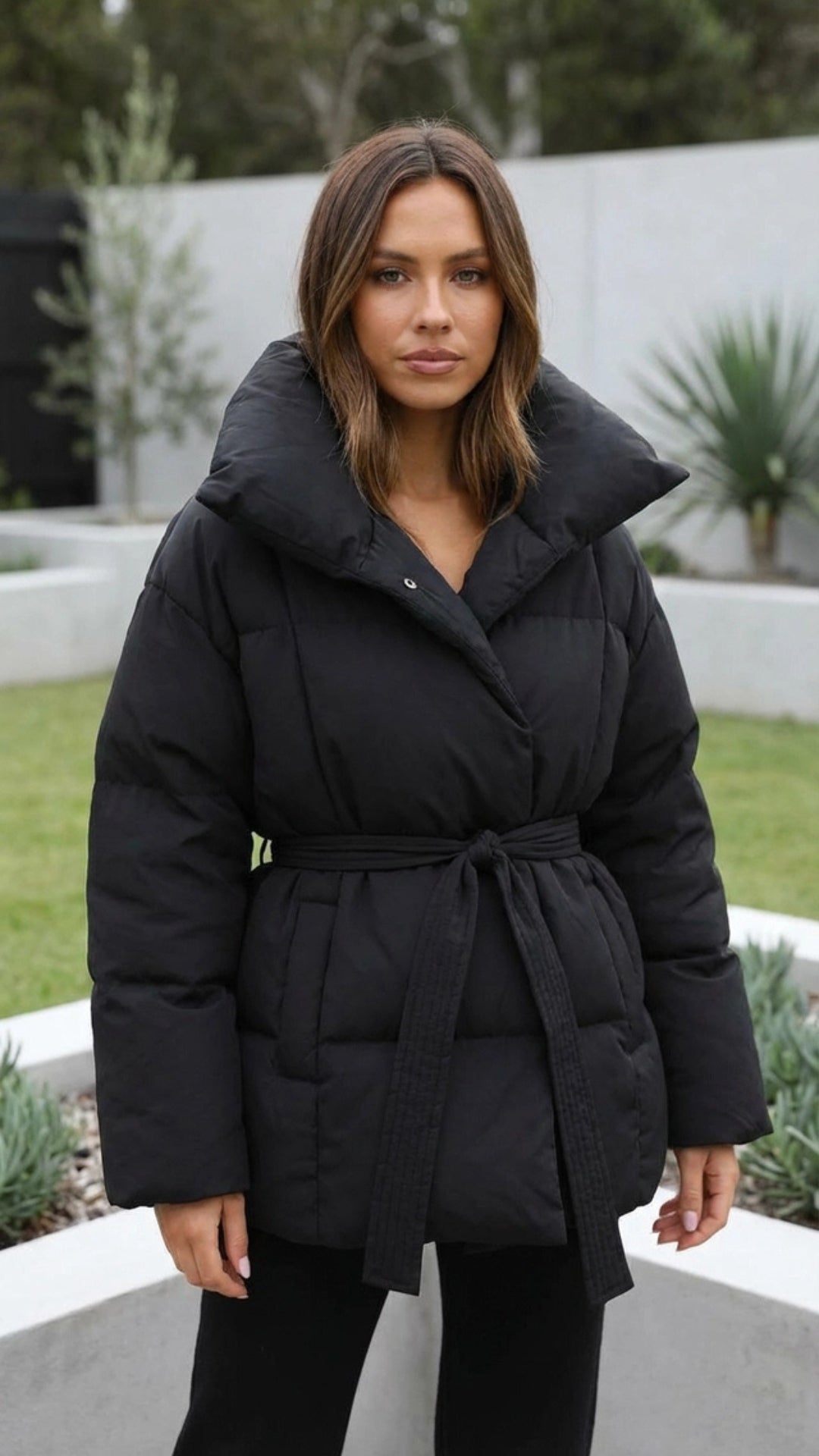 Women’s Belted Padded Puffer Jacket