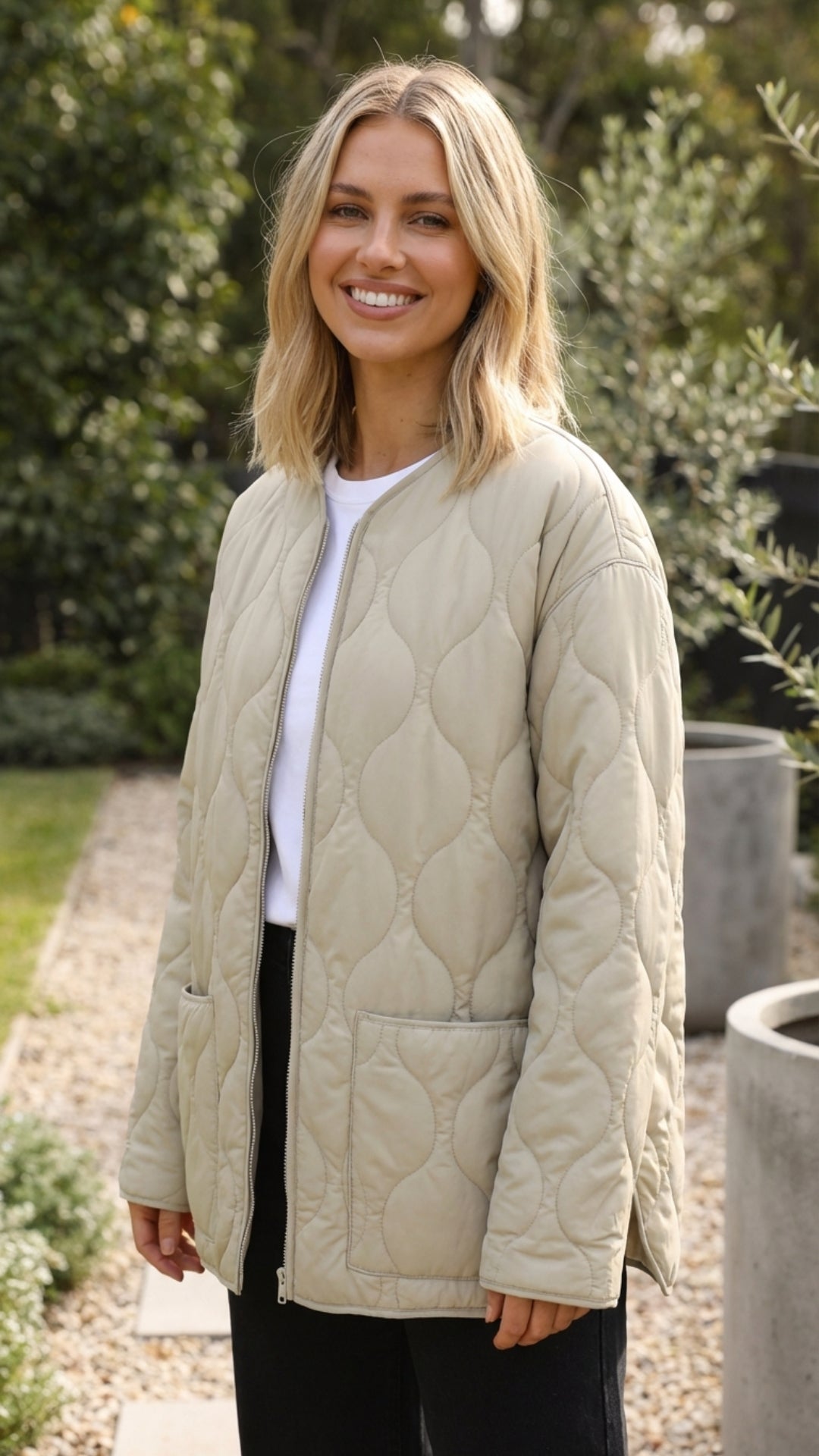 Women’s Autumn Padded Lightweight Zip-Up Quilted Jacket