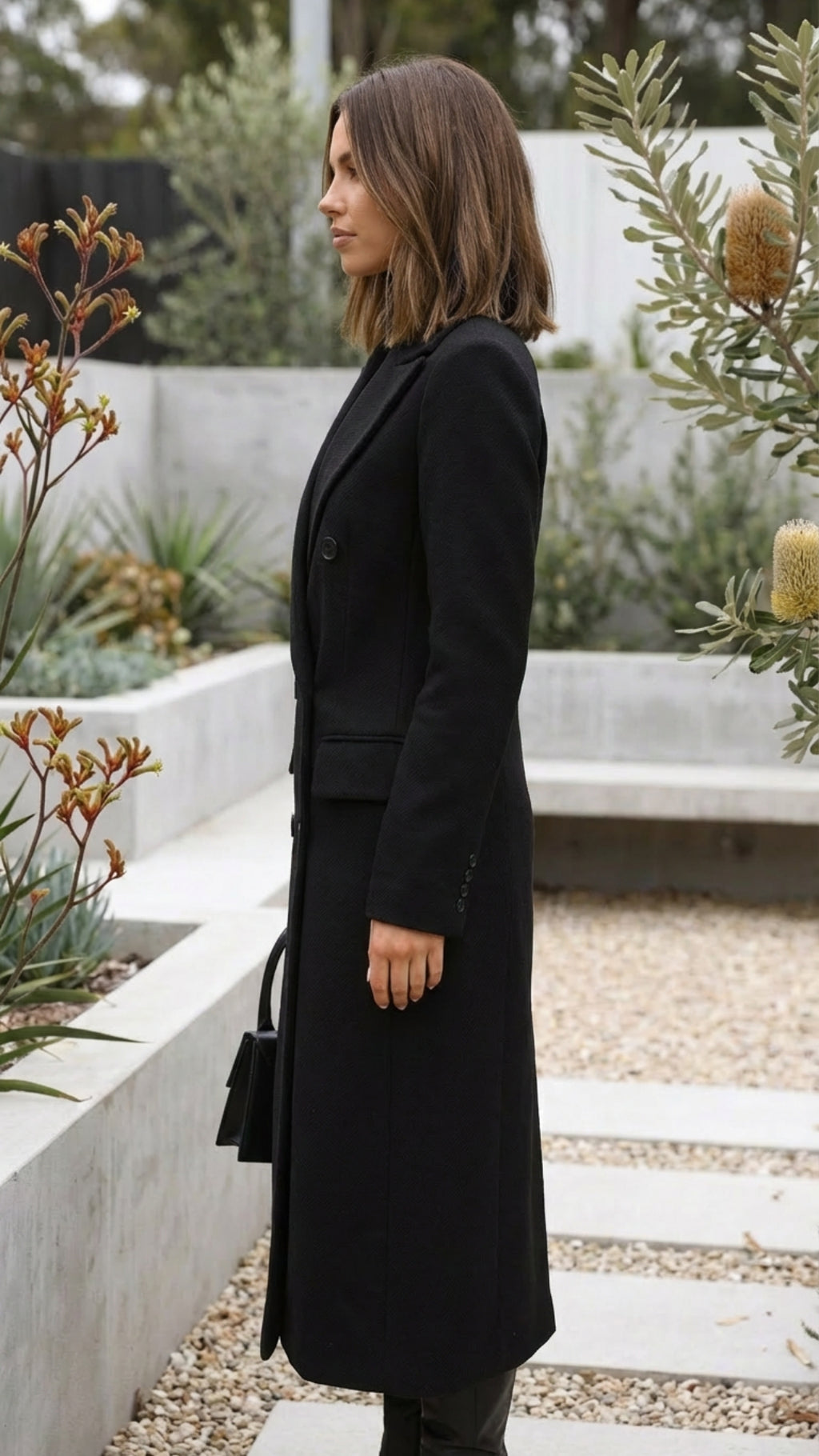 Women’s Double Breasted Tailored Long Coat