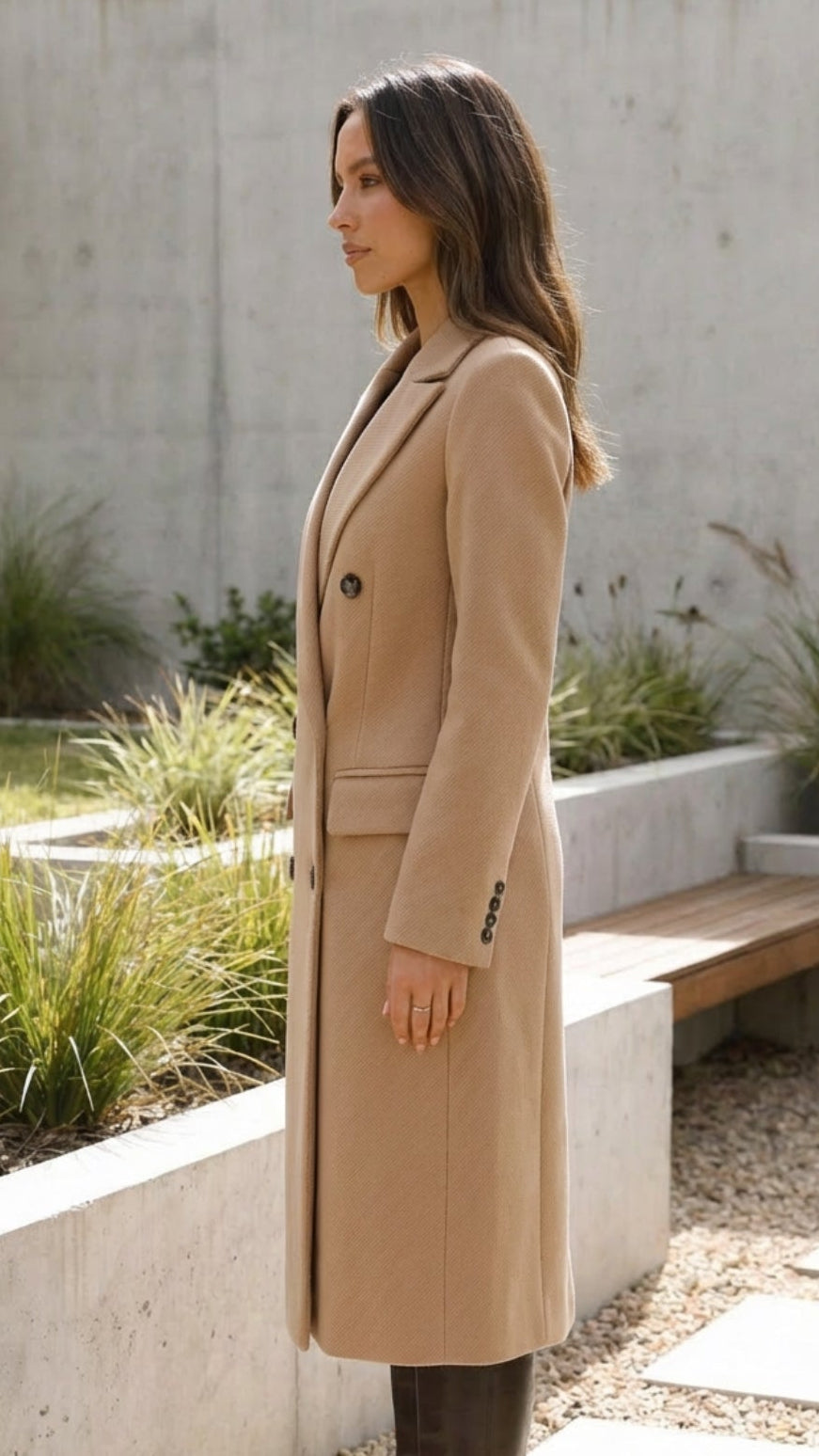 Women’s Double Breasted Tailored Long Coat
