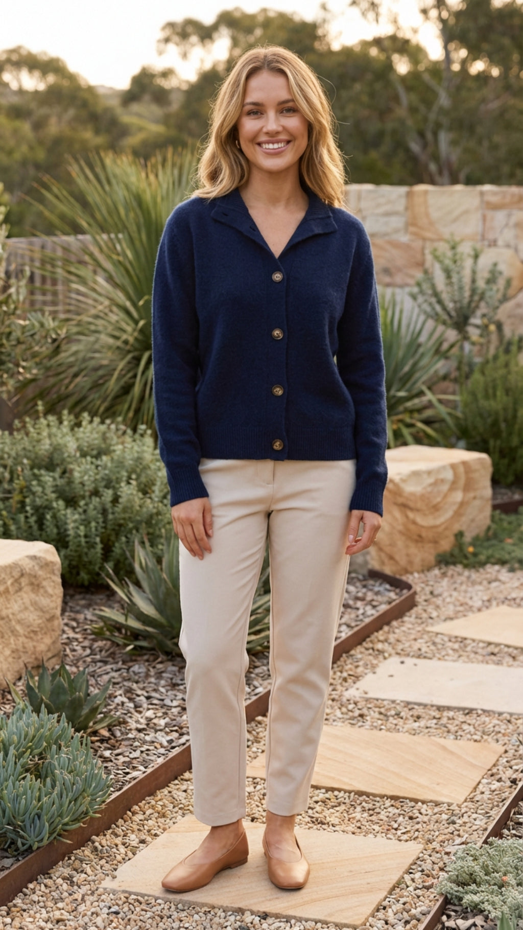 Women’s Long Sleeve Button Knit Cardigan