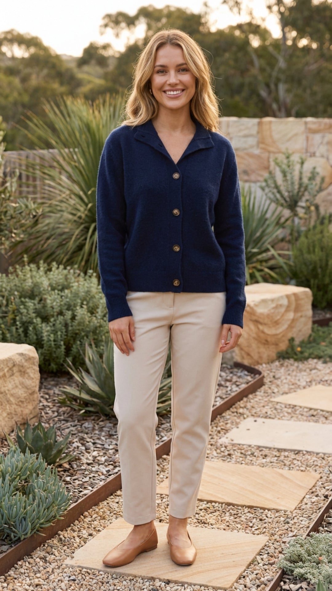 Women’s Long Sleeve Button Knit Cardigan