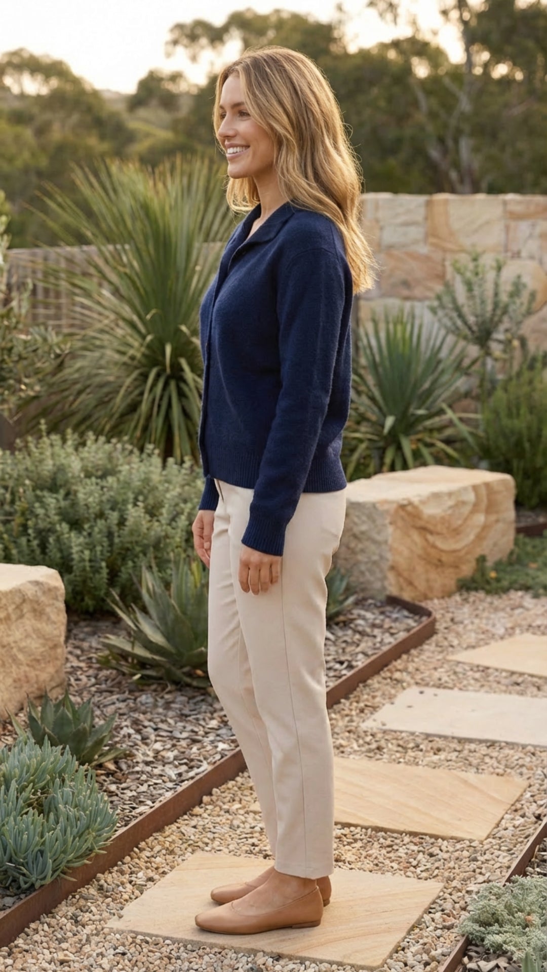 Women’s Long Sleeve Button Knit Cardigan