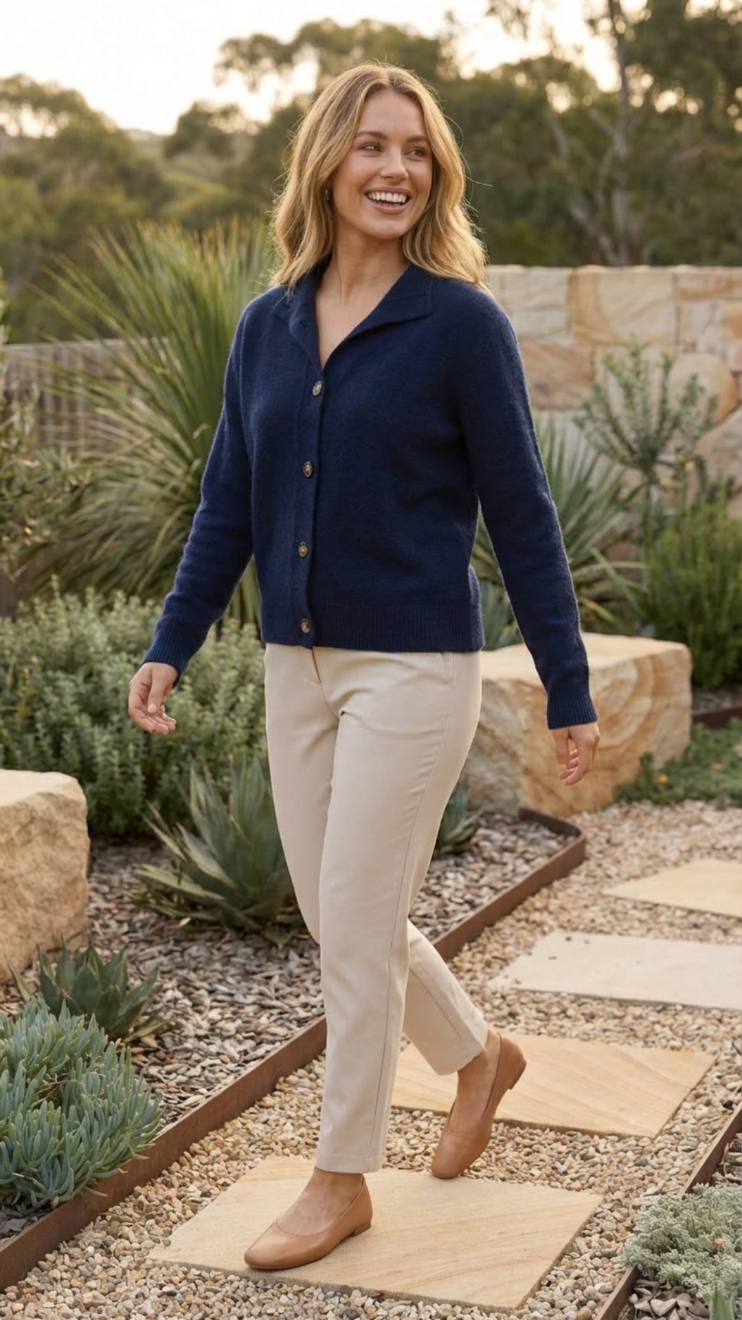 Women’s Long Sleeve Button Knit Cardigan