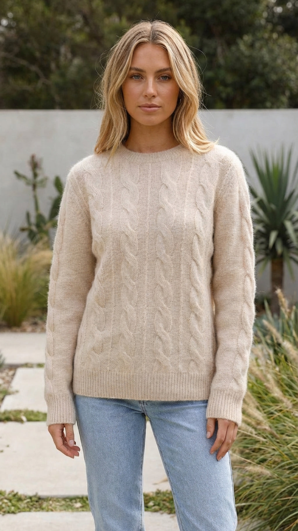 Women's Autumn Crew Neck Knit Sweater