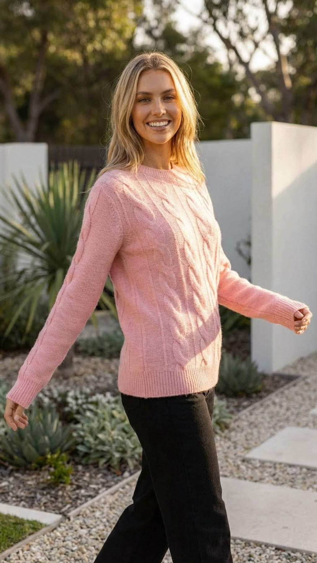 Women's Autumn Crew Neck Knit Sweater