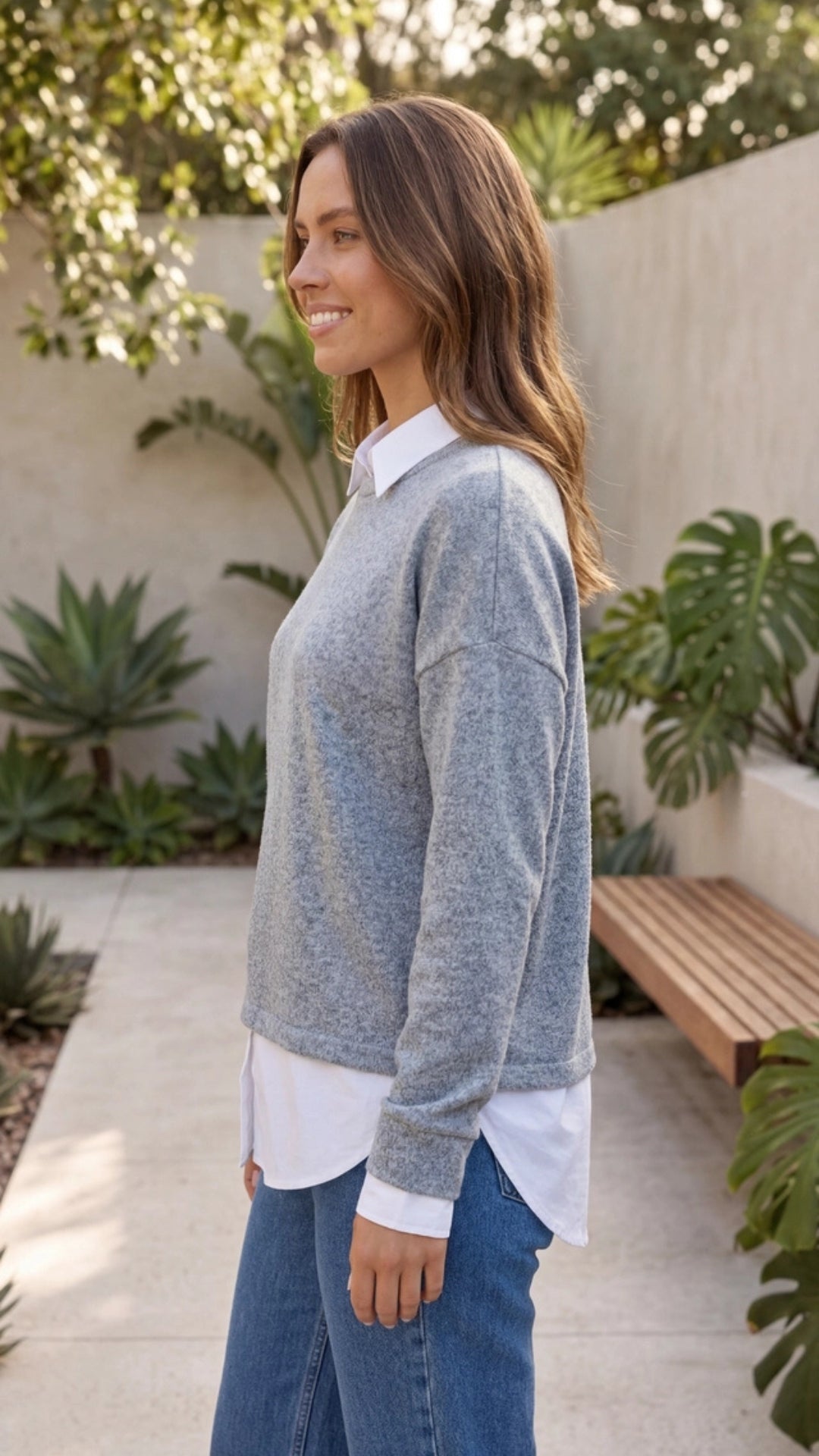 Women’s Crew-Neck Knit Sweater Pullover