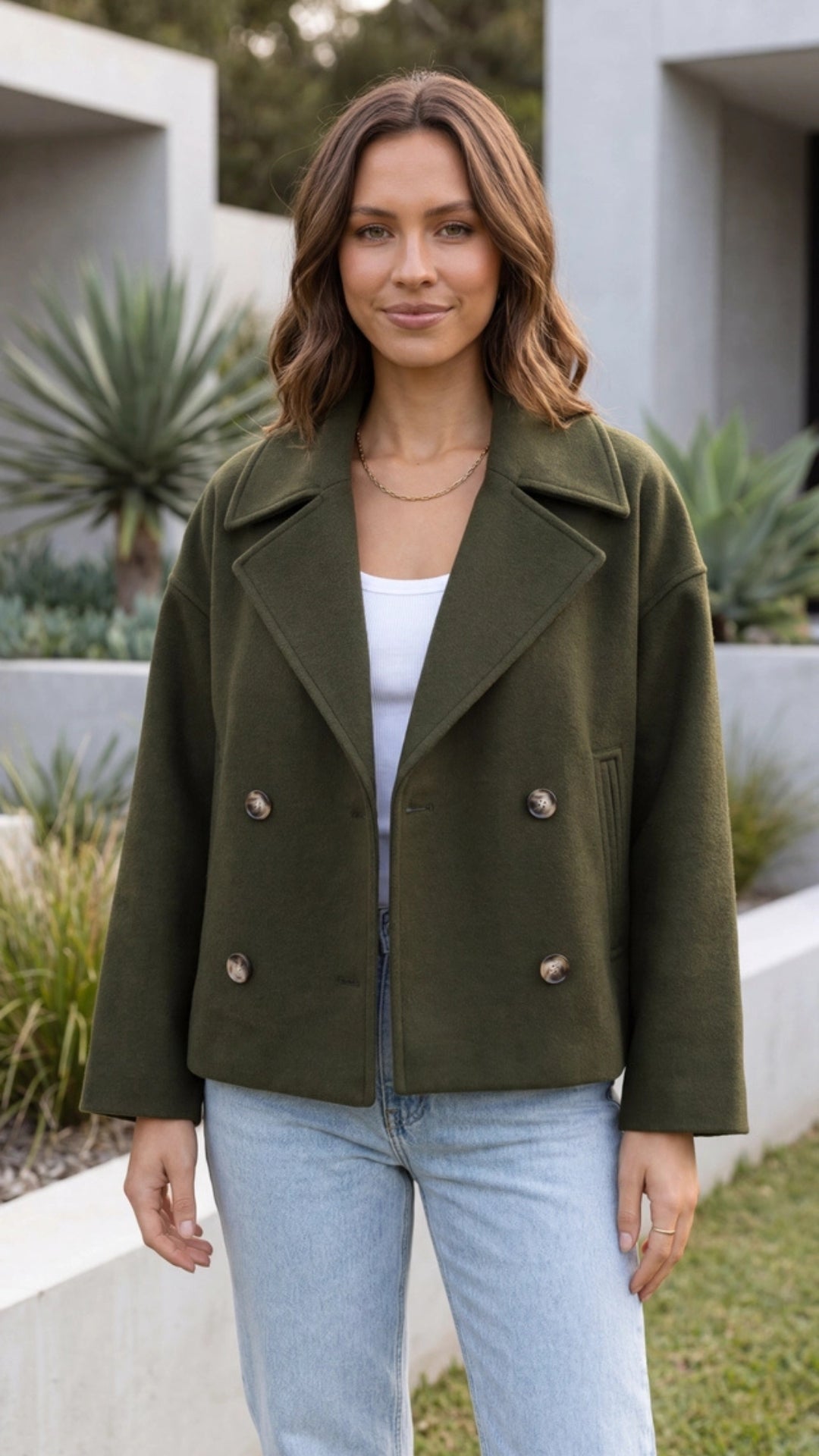 Women's Double-Breasted Short Coat