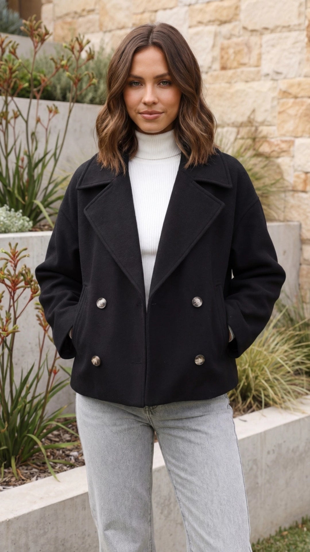 Women's Double-Breasted Short Coat