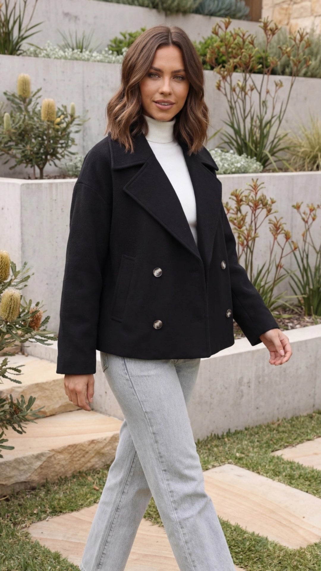 Women's Double-Breasted Short Coat