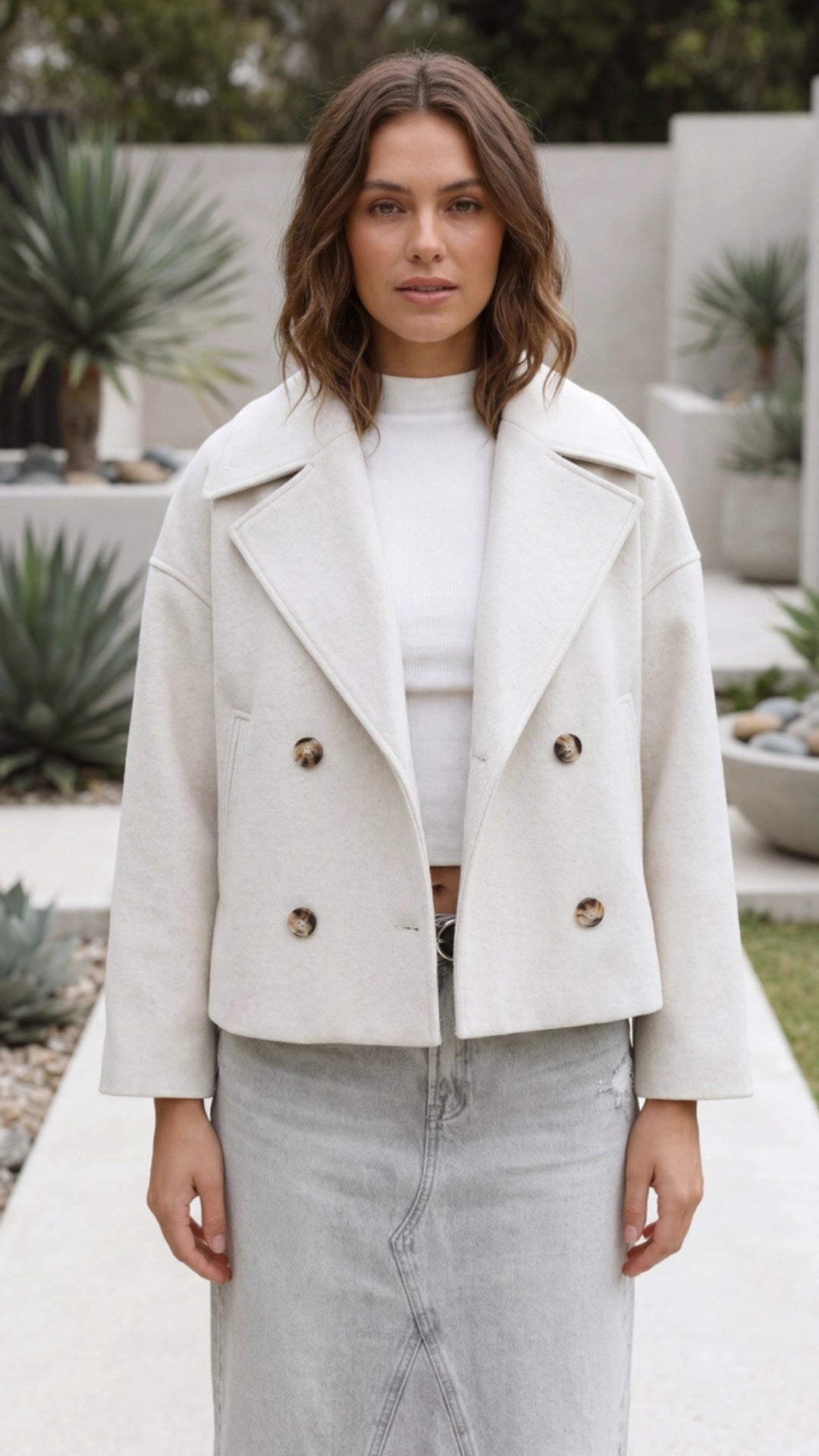 Women's Double-Breasted Short Coat