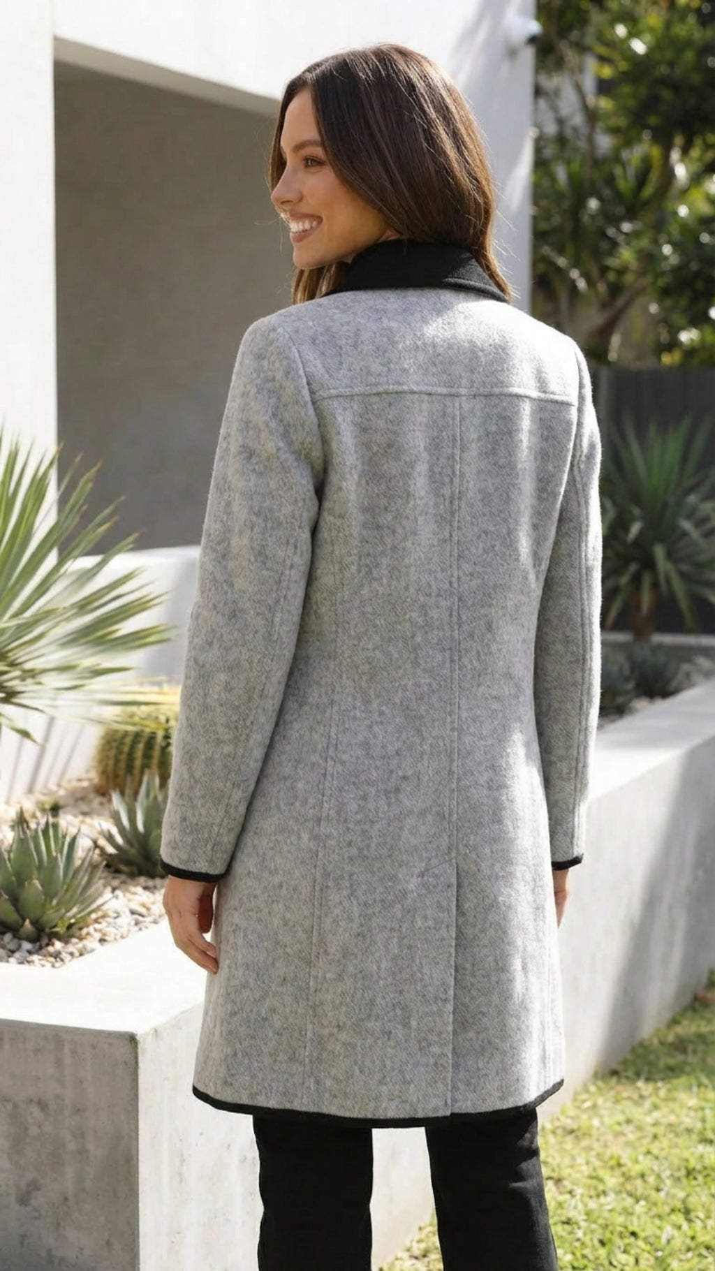 Women's Double Breasted Tailored Long Coat