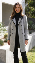 Women's Double Breasted Tailored Long Coat