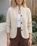 Women's Knit Cardigan | Button Front Relaxed Fit with Pockets