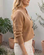Women's Knit Cardigan | Button Front Relaxed Fit with Pockets