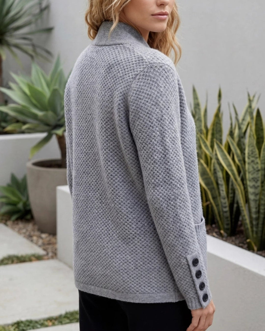 Women's Knit Cardigan | Button Front Relaxed Fit with Pockets