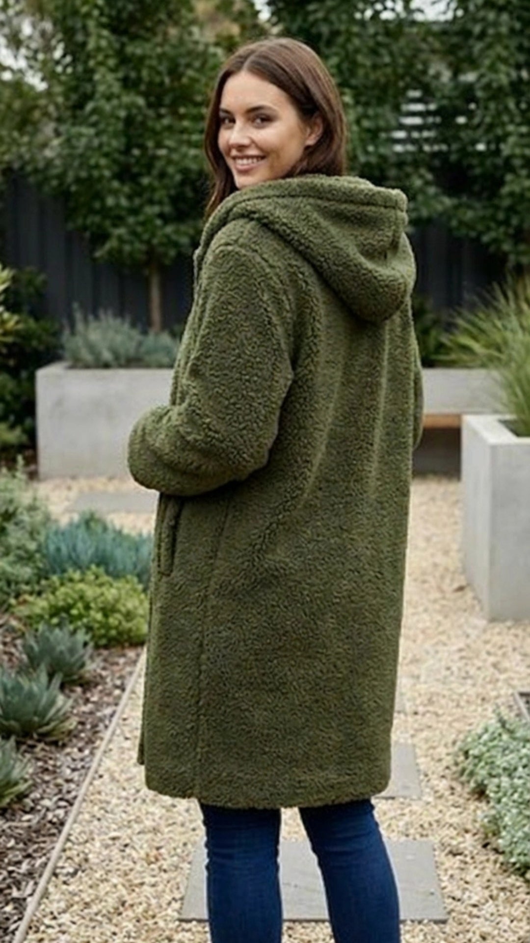 Women’s Long Faux Fur Teddy Coat
