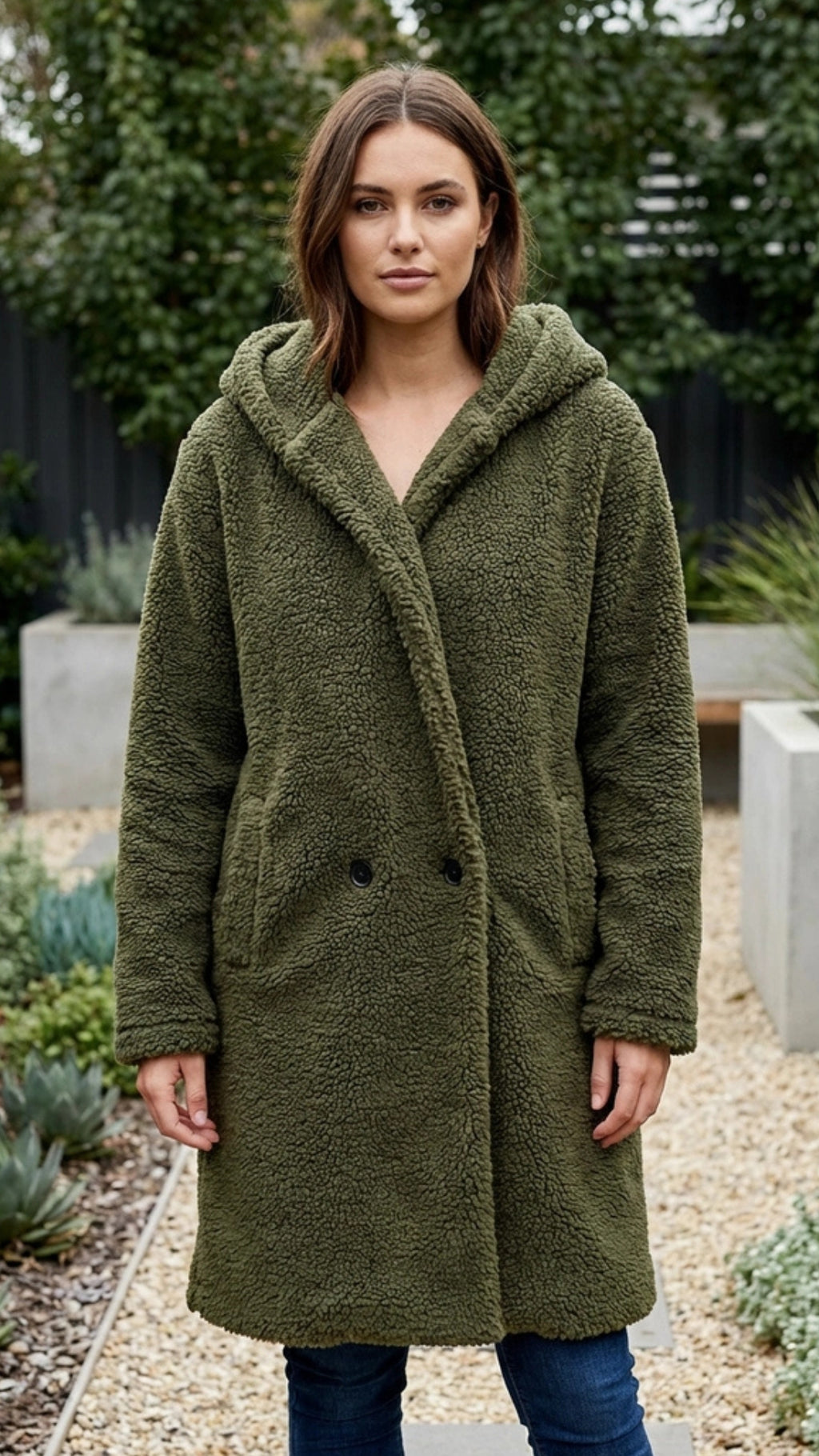 Women’s Long Faux Fur Teddy Coat
