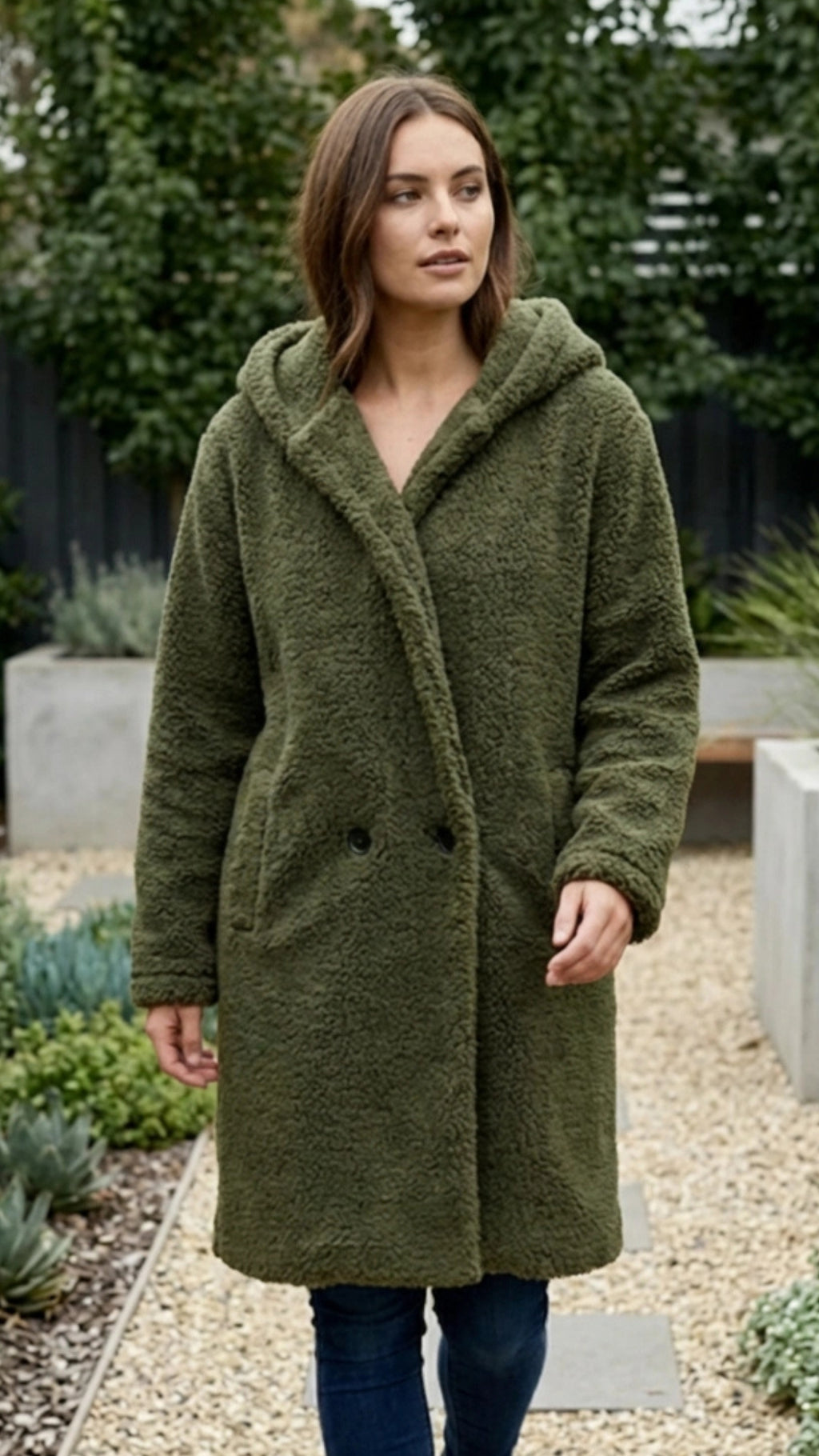 Women’s Long Faux Fur Teddy Coat