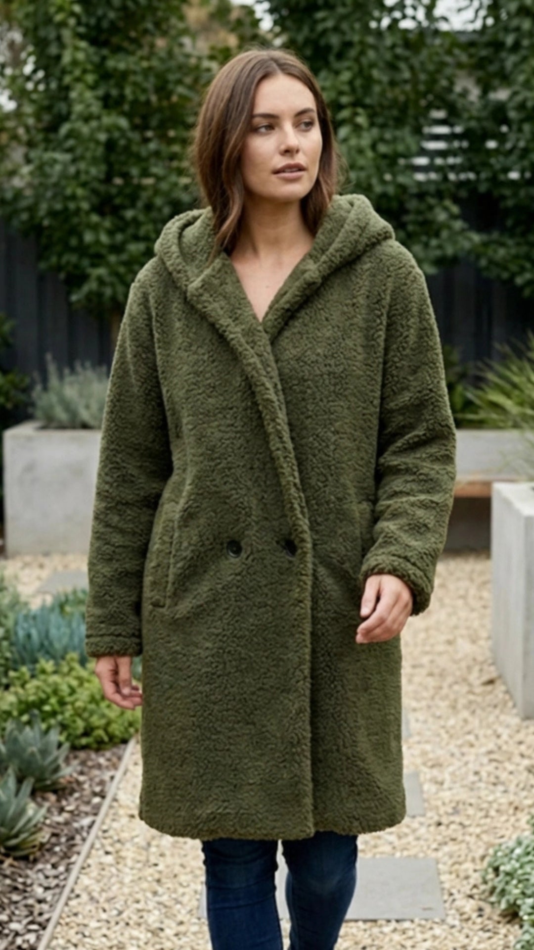 Women’s Long Faux Fur Teddy Coat