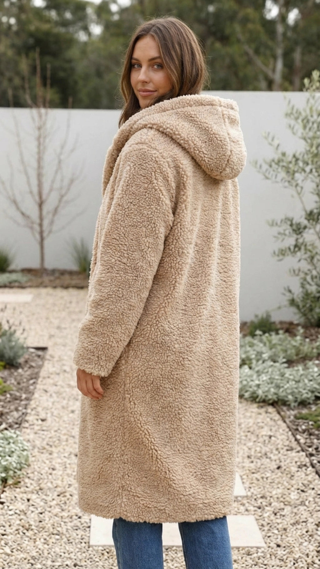 Women’s Long Faux Fur Teddy Coat