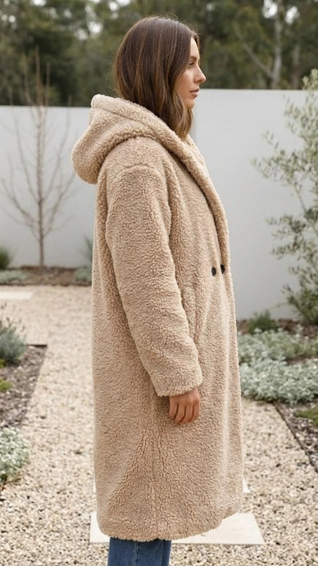 Women’s Long Faux Fur Teddy Coat