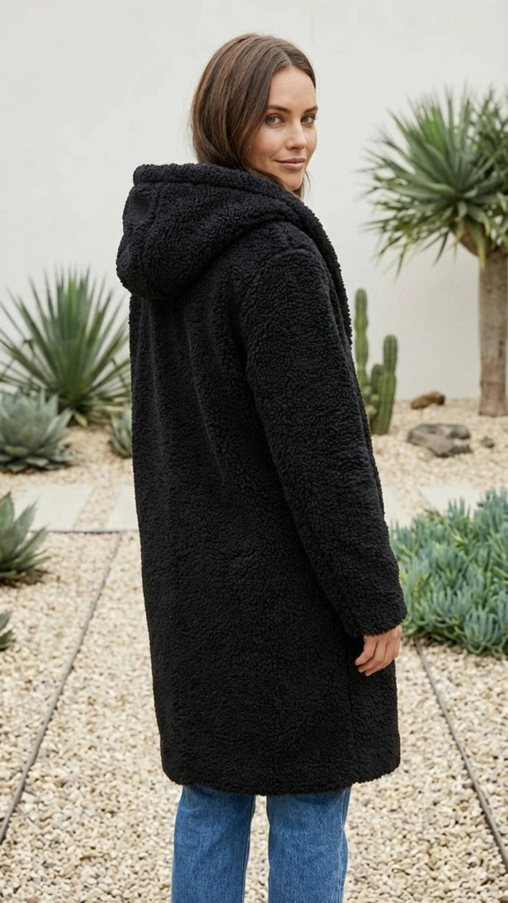 Women’s Long Faux Fur Teddy Coat