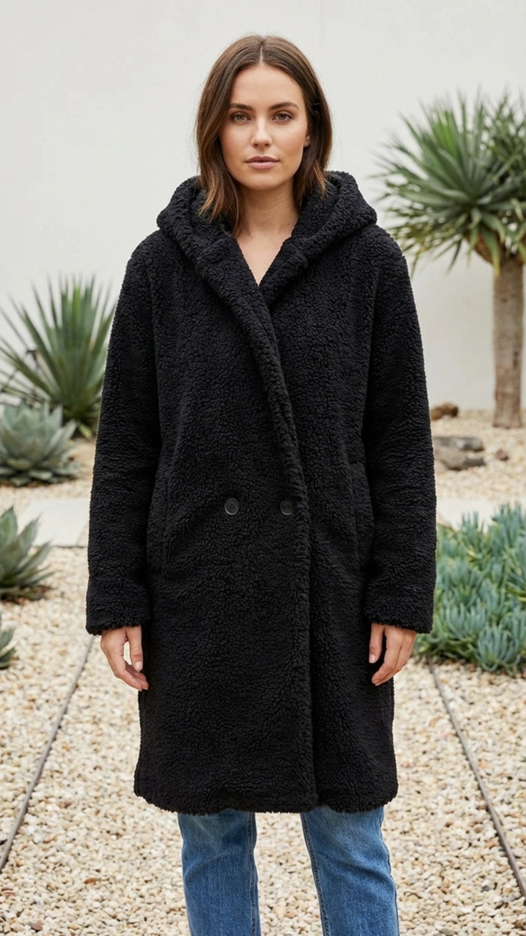 Women’s Long Faux Fur Teddy Coat