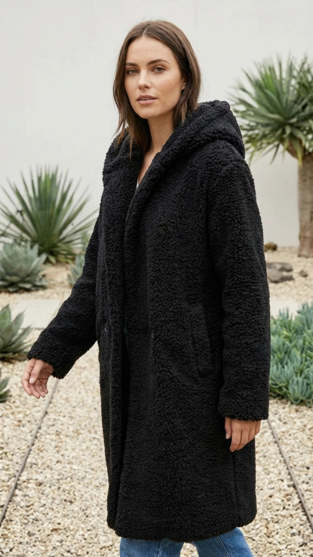Women’s Long Faux Fur Teddy Coat