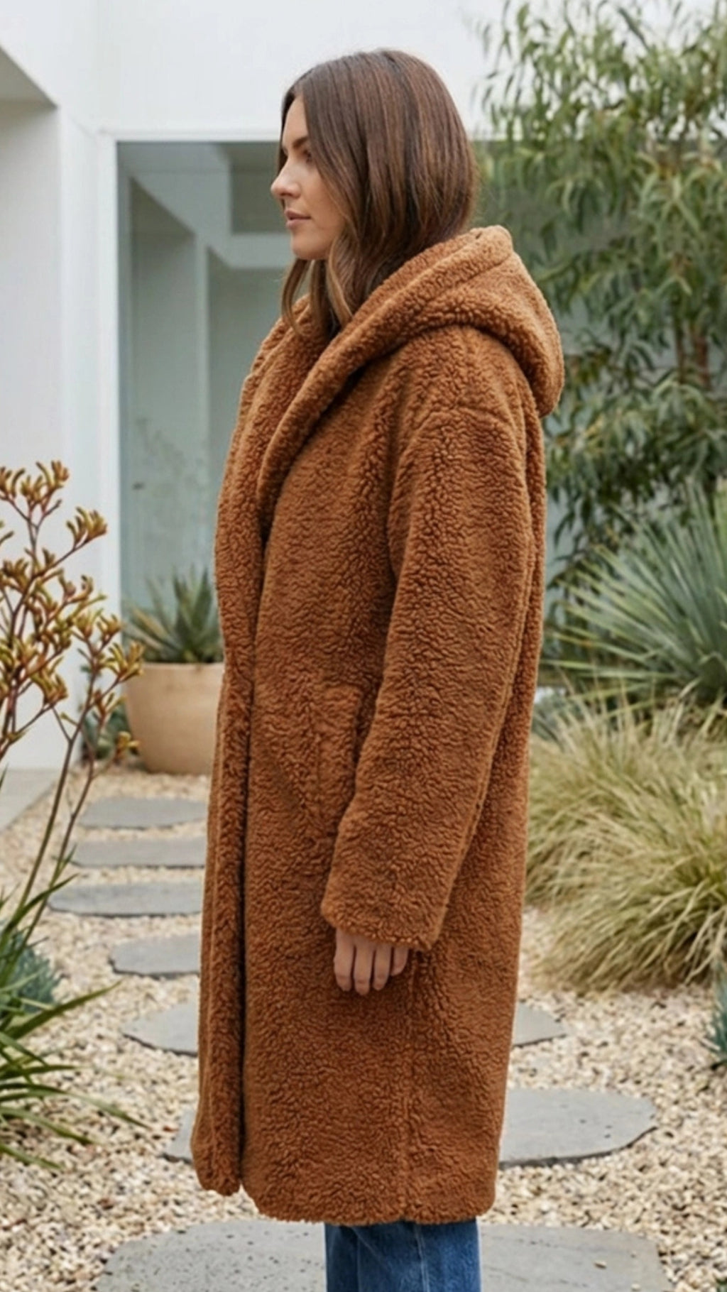Women’s Long Faux Fur Teddy Coat