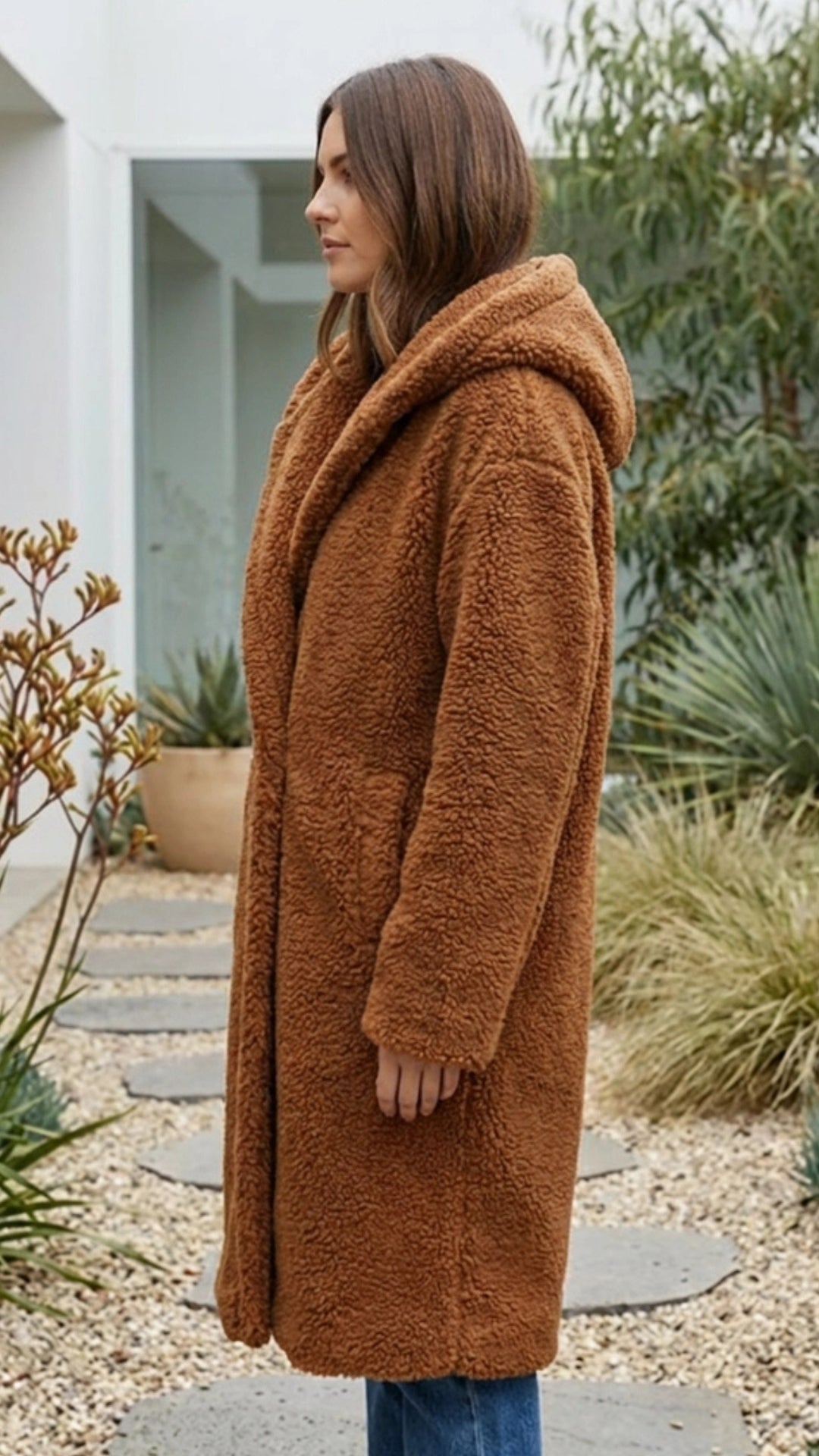 Women’s Long Faux Fur Teddy Coat