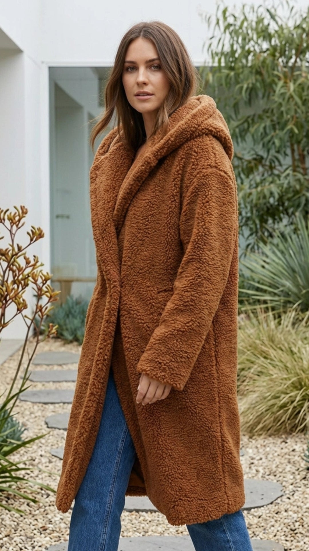 Women’s Long Faux Fur Teddy Coat