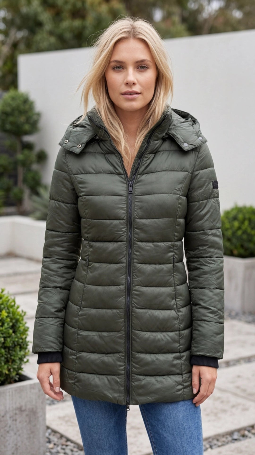 Women’s Long Hooded Puffer Winter Jacket