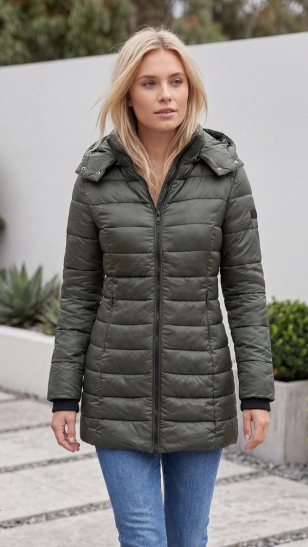 Women’s Long Hooded Puffer Winter Jacket