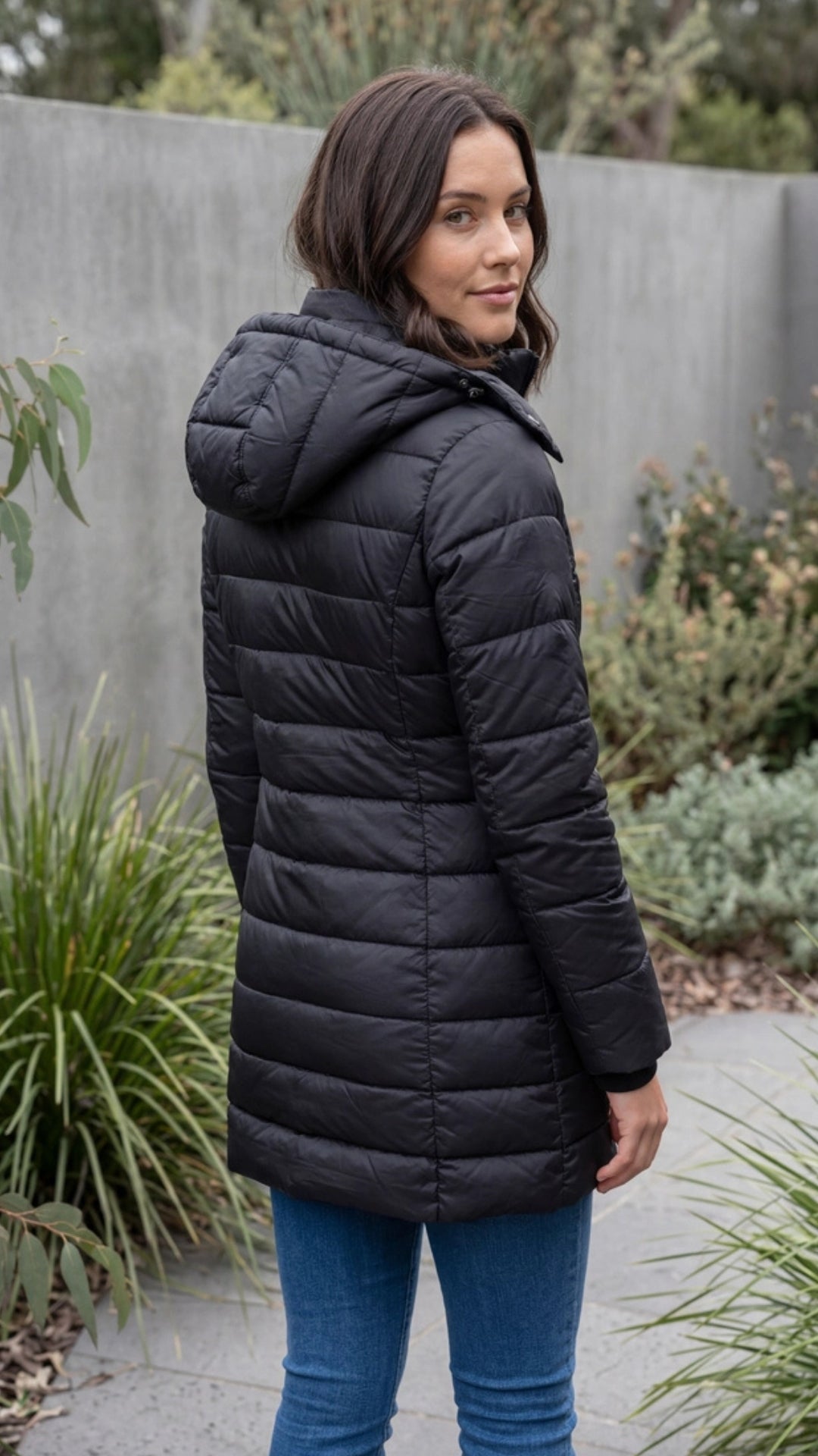 Women’s Long Hooded Puffer Winter Jacket